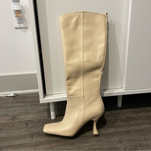 Sam Edelman Adi Tall Boots in Eggshell - Picture 3 of 5